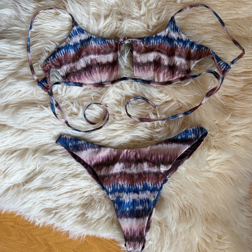 Calzedonia Tie Dye Patterned Bikini Set size small
